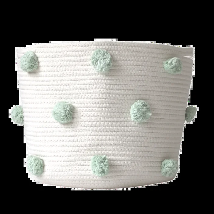 Mint Pom Basket – Large