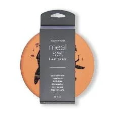 Modern Twist Silicone Meal Set – Fox Family / Melon