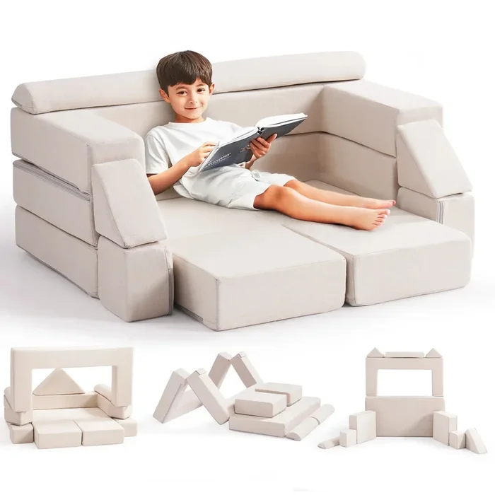 Modular Kids Play Couch – Beige