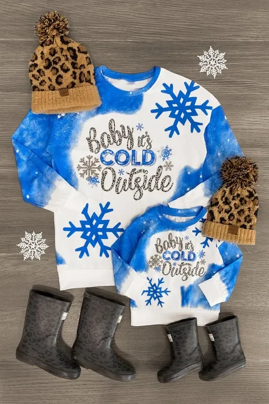 Mom & Me – “Baby It’s Cold Outside ” Snowflake Top