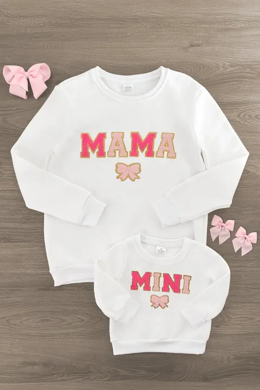 Mom & Me – “Mama & Mini ” White Sweatshirt