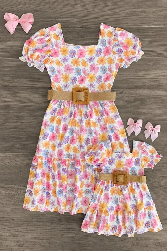 Mom & Me – Colorful Daisy Dress