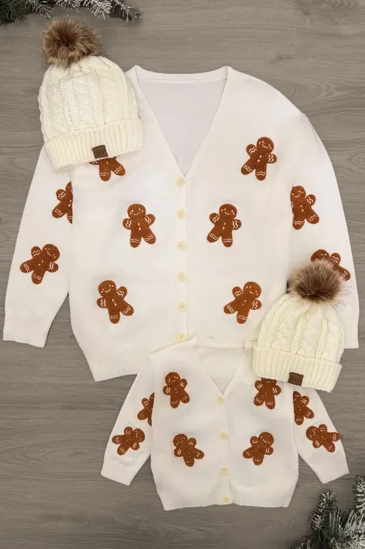 Mom & Me – Gingerbread Sweater Cardigan