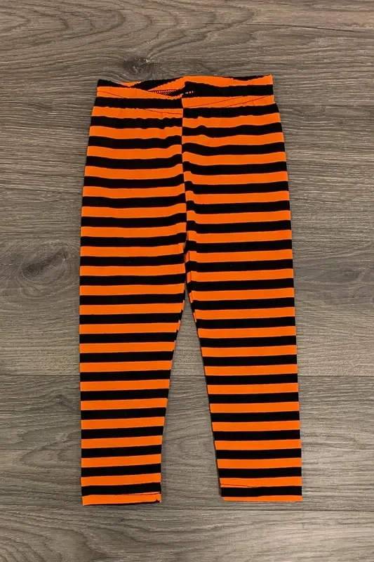 Mom & Me – Orange & Black Leggings