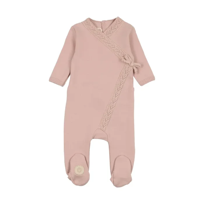 Mon Tresor Bebe Knit Twist Footie