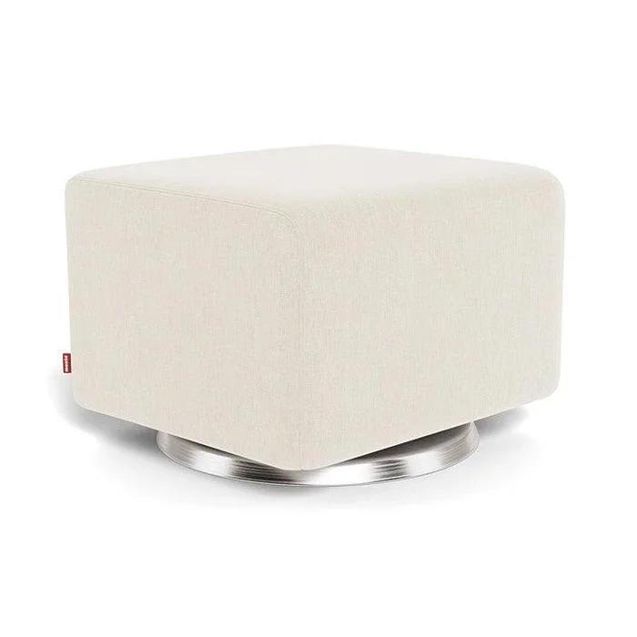 Monte Design – Gliding Ottoman – Brushed Silver Swivel Base