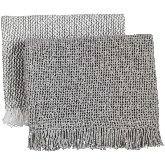 Mud Pie Grey Woven Towel Set