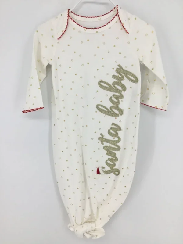 Mudpie Child Size 3-6 Months White Christmas Sleeper