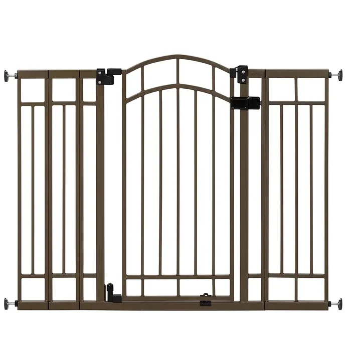 Multi-Use Decorative Extra Tall Safety Pet and Baby Gate – Bronze