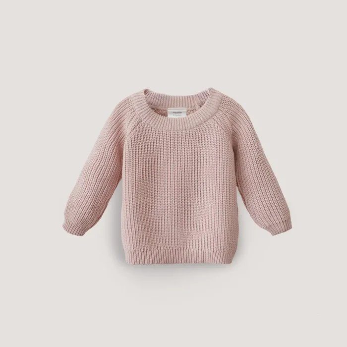 Mushie Chunky Knit Sweater | Blush