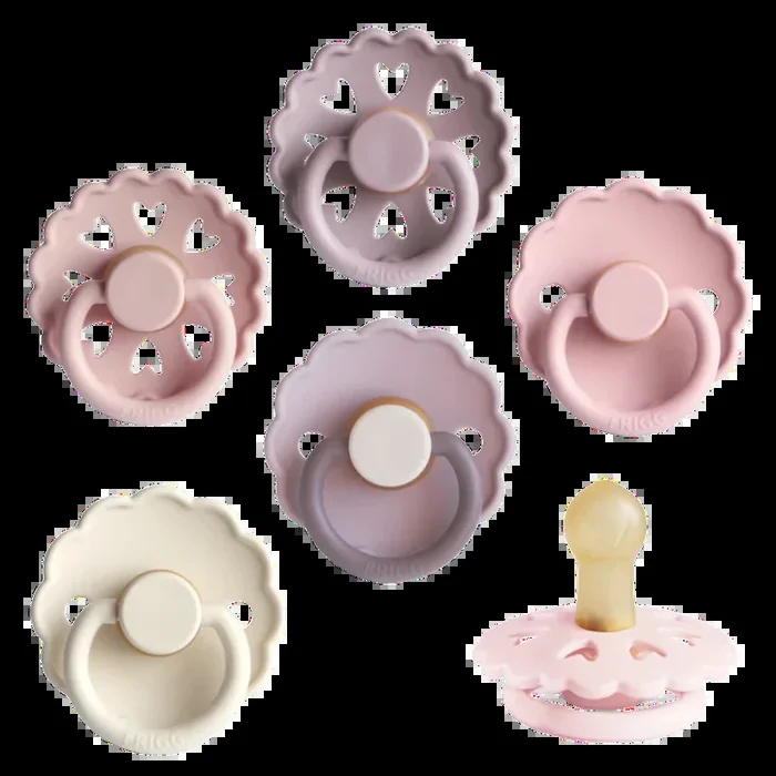 MUSHIE Frigg Natural Rubber Earthly Wonder Pacifier (6-Pack)