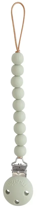 Mushie Silicone Pacifier Clip Hera – Sage
