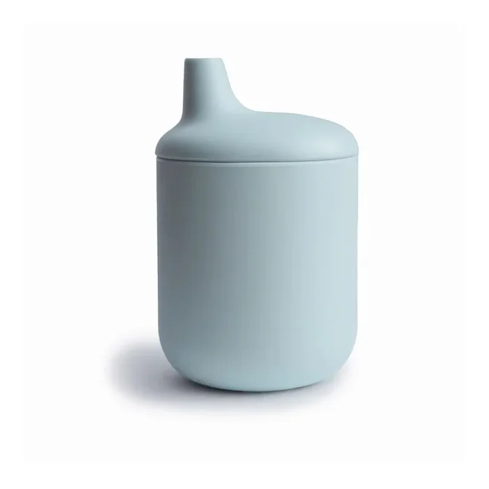 MUSHIE Silicone Sippy Cup – Powder Blue