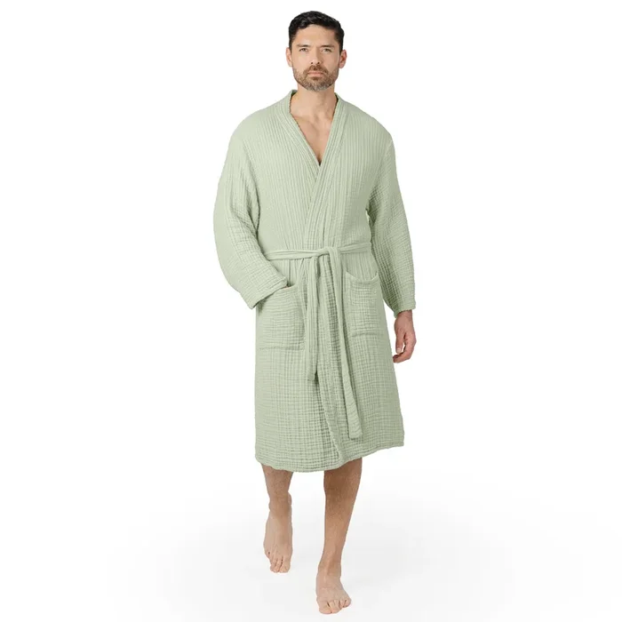 Muslin Bathrobe, Sage by Comfy Cubs