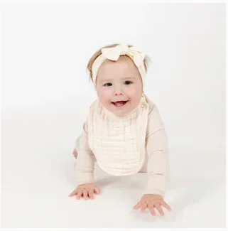 Muslin Bib 2 Pack – Cream