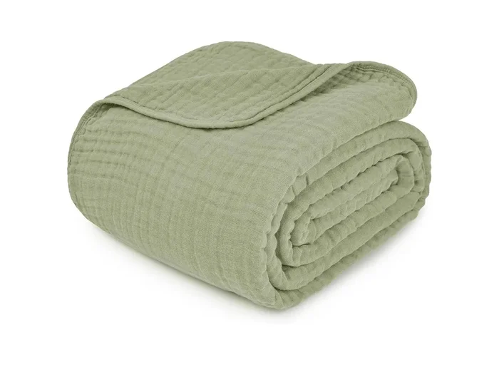 Muslin Blanket – King – Sage Green
