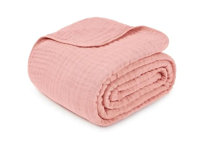 Muslin Blanket – Queen – Lace Pink