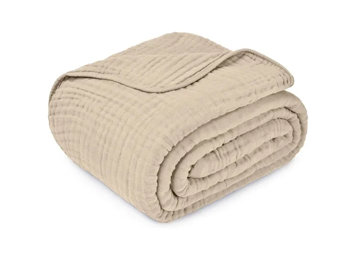 Muslin Blanket – Queen – Sand