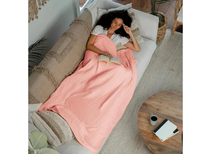 Muslin Blanket – Twin – Lace Pink