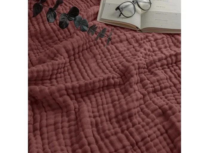 Muslin Blanket – Twin – Wine