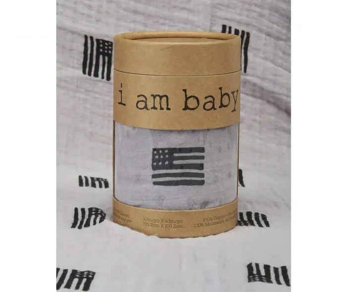 Muslin Swaddle – American Black/Grey