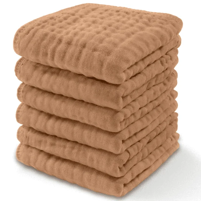 Muslin Washcloths by Comfy Cubs – Caramel