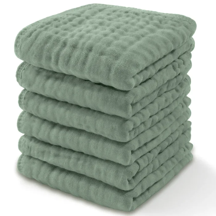 Muslin Washcloths by Comfy Cubs – Fern