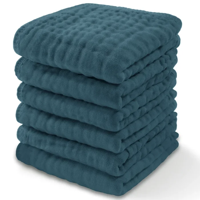 Muslin Washcloths by Comfy Cubs – Neptune