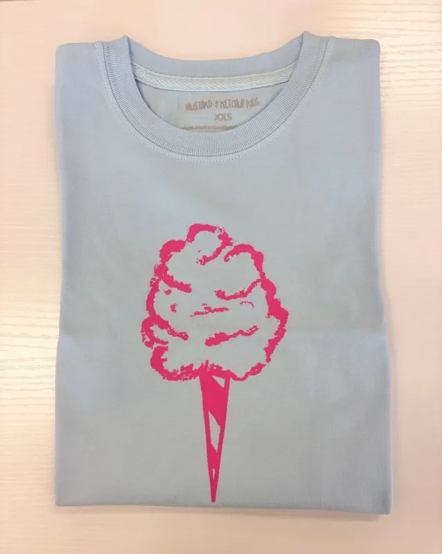 Mustard & Ketchup Kids Light Blue Cotton Candy Tee