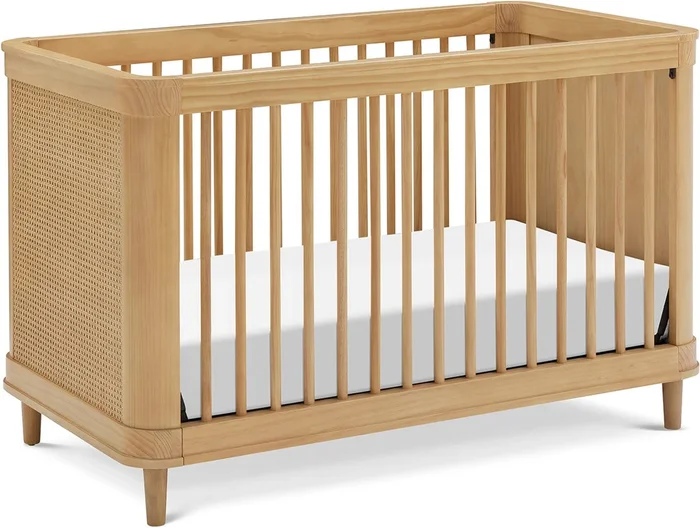 Namesake Marin w/ Cane 3-in-1 Convertible Crib – Honey / Honey Cane