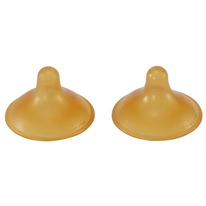 Natural Rubber Nipple Shields for Breastfeeding – 2 Pack