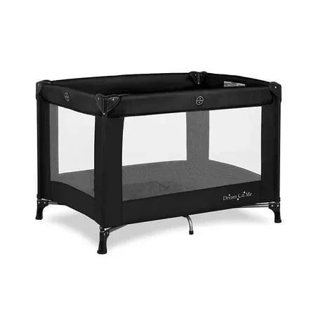 Nest Portable Play Yard with Carry Bag and Shoulder Strap – Black
