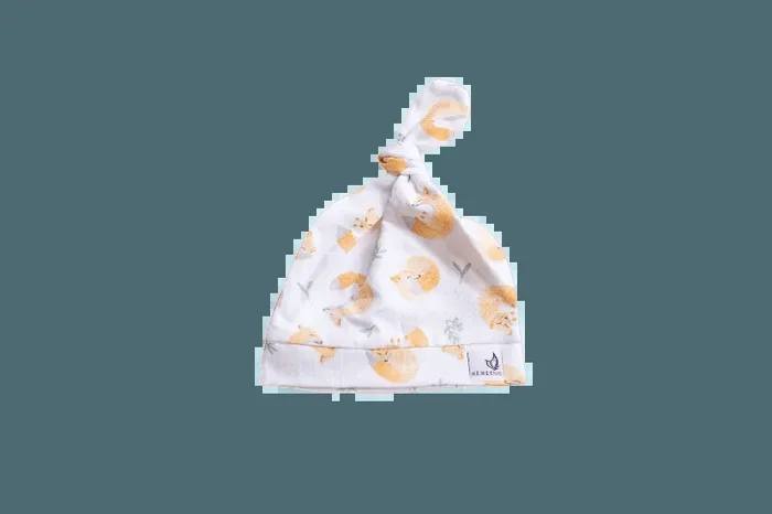 Newborn Top Knot Hat – Sleepy Fox
