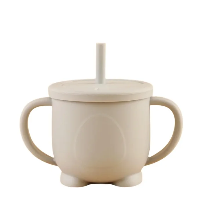No Spill Sippy Silicone Cup with Straw