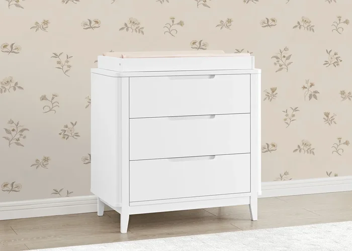 Noah 3 Drawer Dresser with Changing Top and Interlocking Drawers