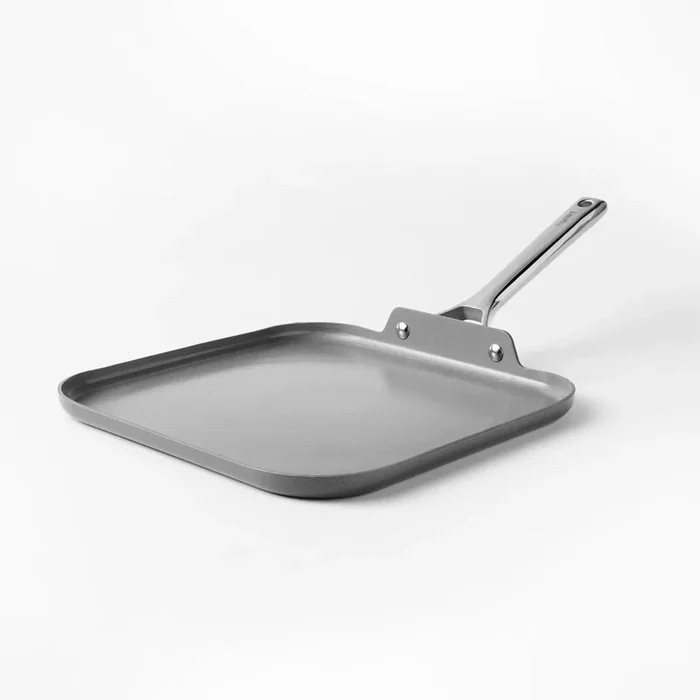 Nonstick Ceramic Single Burner Griddle Pan – Dark Gray