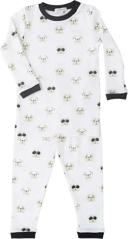 Noomie 2 Piece Pajamas – Black Bulldog (12-18M)