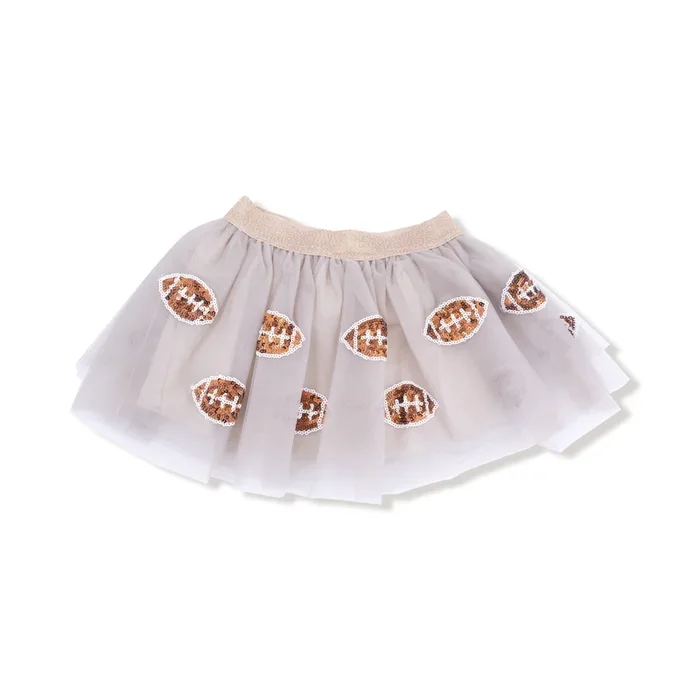 Oatmeal Footballs Tutu Skirt