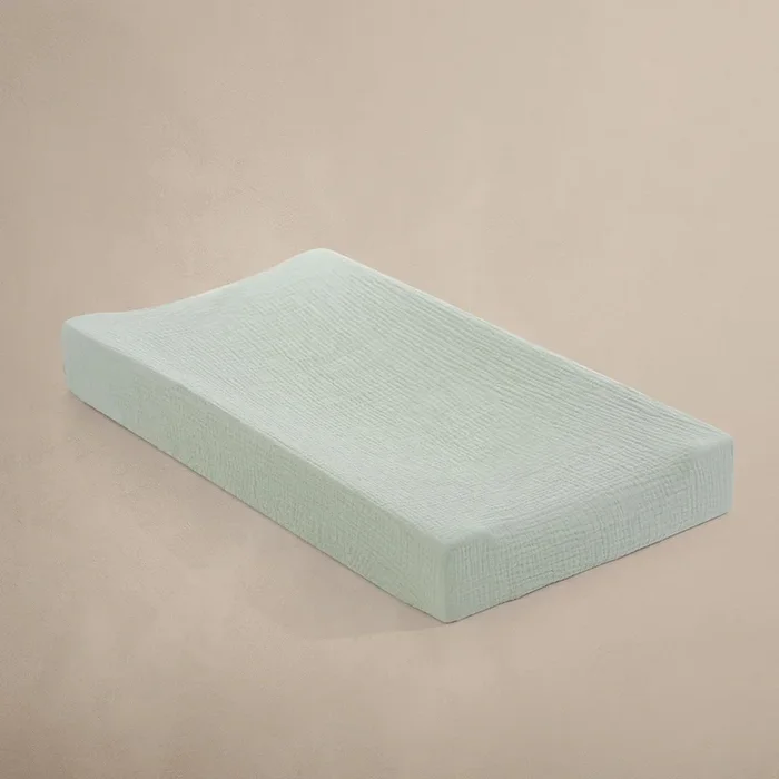 Oilo Fable Changing Pad Cover- Sea Moss Organic 4 Way Muslin