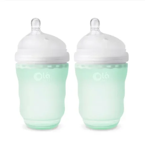 Olababy Silicone Bottle 8oz – Mint Green / 2 pack