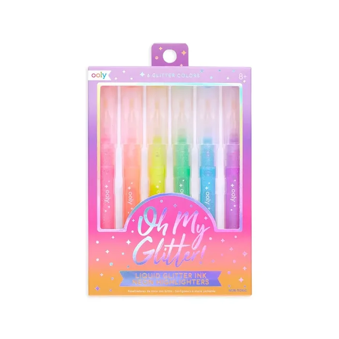 On My Glitter! Neon Highlighters – Set of 6