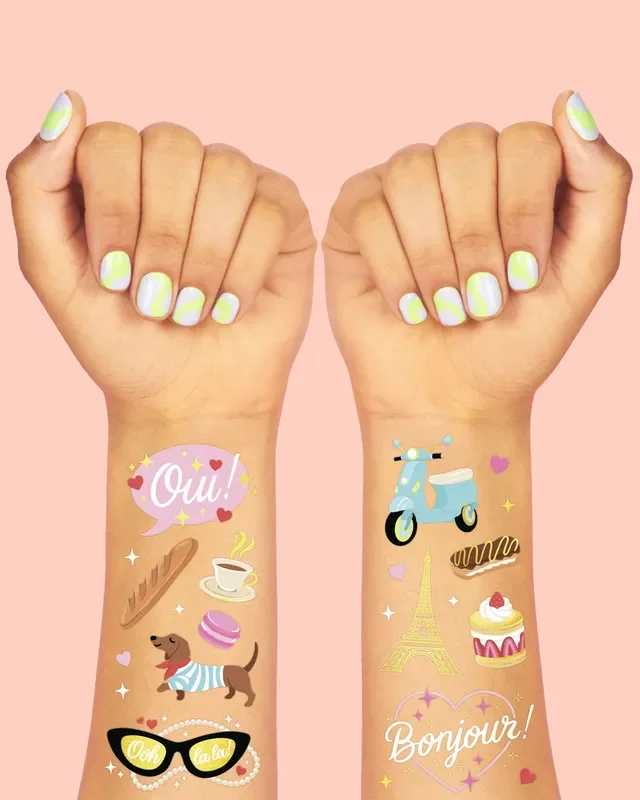 Ooh La La Tats – 62 Foil Temporary Tattoos
