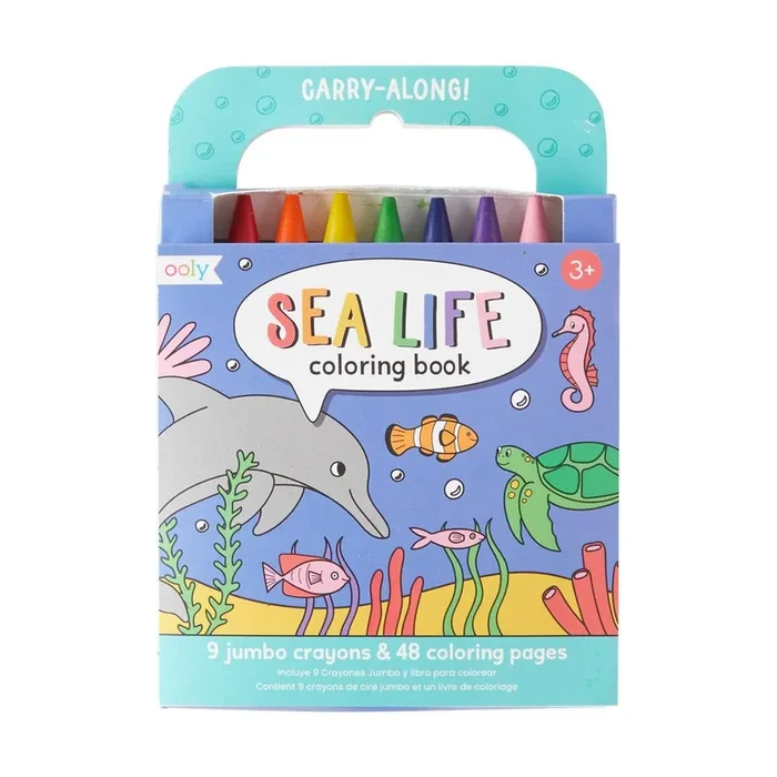 Ooly Carry Along Coloring Book Set | Sea Life