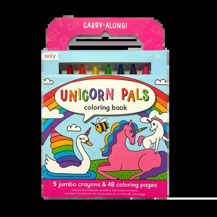 Ooly Carry Along Coloring Book Set | Unicorn Pals