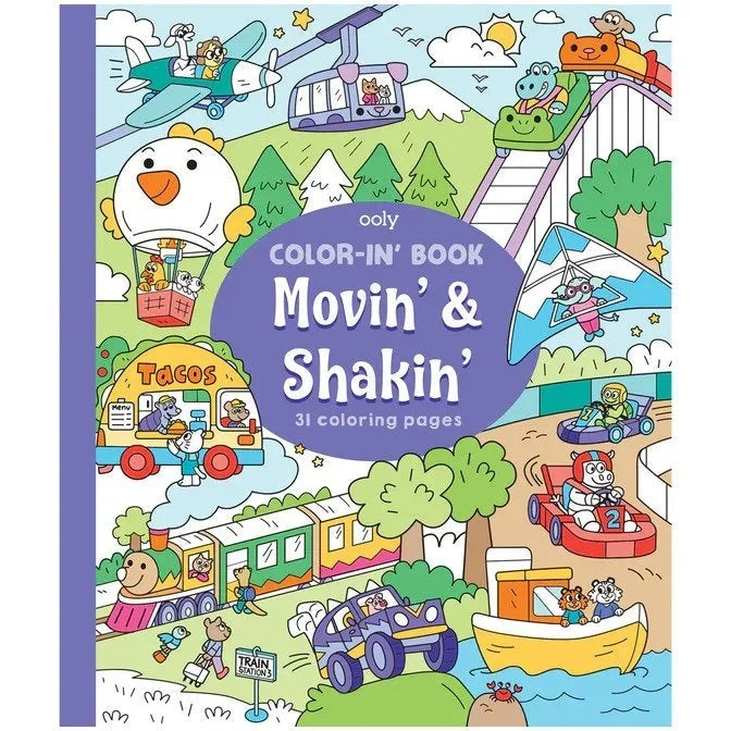 Ooly Color-in’ Book | Movin’ & Shakin’