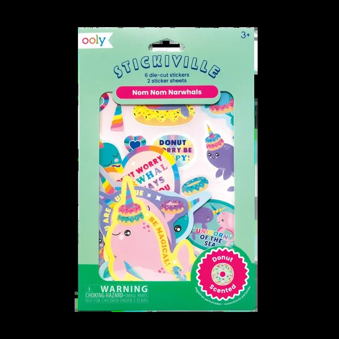 Ooly Stickiville Scented Stickers | Nom Nom Narwhals