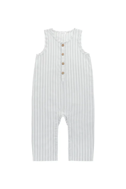 Organic Cotton Milo Jumpsuit – Variegated Stripe Shoreline