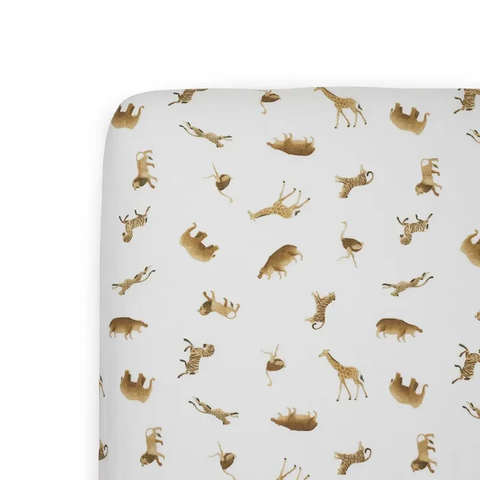 Organic Cotton Muslin Crib Sheet – Animal Crackers