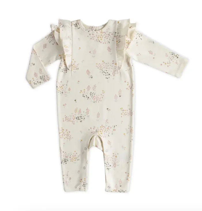 Organic Flutter Romper | Flower Patch