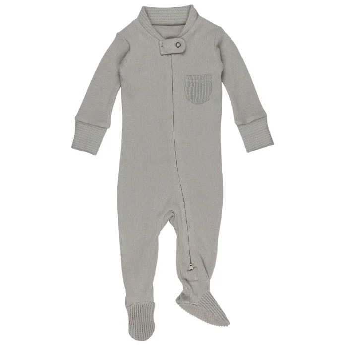 Organic Pique 2-Way Zipper Footie